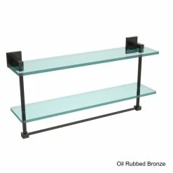 Promo ❤️ Allied Brass Montero Collection 22-inch Two-tiered Glass Shelf With Integrated Towel Bar 🤩 -Allied Brass Sales unnamed file 7123