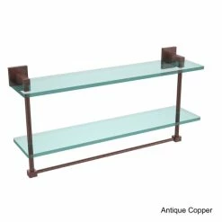 Promo ❤️ Allied Brass Montero Collection 22-inch Two-tiered Glass Shelf With Integrated Towel Bar 🤩 -Allied Brass Sales unnamed file 7124