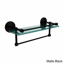 Best Pirce 🎉 Allied Brass Que New Collection 16-inch Gallery Glass Shelf With Towel Bar 🔥 -Allied Brass Sales unnamed file 7151