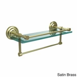 Best Pirce 🎉 Allied Brass Que New Collection 16-inch Gallery Glass Shelf With Towel Bar 🔥 -Allied Brass Sales unnamed file 7153