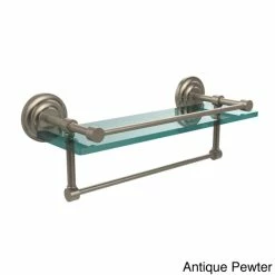 Best Pirce 🎉 Allied Brass Que New Collection 16-inch Gallery Glass Shelf With Towel Bar 🔥 -Allied Brass Sales unnamed file 7155