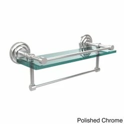 Best Pirce 🎉 Allied Brass Que New Collection 16-inch Gallery Glass Shelf With Towel Bar 🔥 -Allied Brass Sales unnamed file 7156