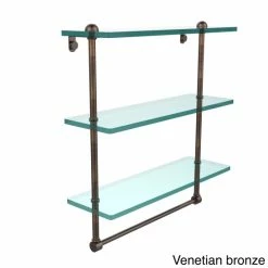 Deals 🛒 Allied Brass 16-inch Triple Tiered Glass Shelf With Integrated Towel Bar 🌟 -Allied Brass Sales unnamed file 7183