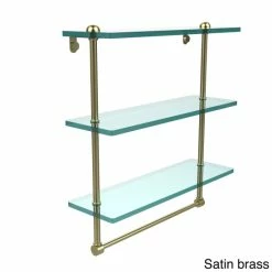 Deals 🛒 Allied Brass 16-inch Triple Tiered Glass Shelf With Integrated Towel Bar 🌟 -Allied Brass Sales unnamed file 7184