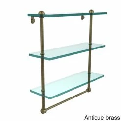 Deals 🛒 Allied Brass 16-inch Triple Tiered Glass Shelf With Integrated Towel Bar 🌟 -Allied Brass Sales unnamed file 7185