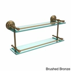 Discount ❤️ Allied Brass Que New 22-inch Double Glass Shelf With Gallery Rail 🤩 15 Discount ❤️ Allied Brass Que New 22-inch Double Glass Shelf With Gallery Rail 🤩 -Allied Brass Sales unnamed file 7203