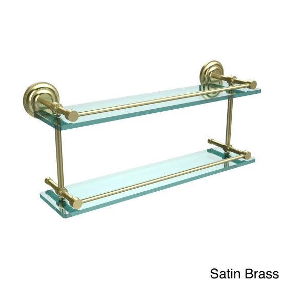 Discount ❤️ Allied Brass Que New 22-inch Double Glass Shelf With Gallery Rail 🤩 9 Discount ❤️ Allied Brass Que New 22-inch Double Glass Shelf With Gallery Rail 🤩 - Image 7