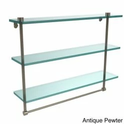 Cheapest ❤️ Allied Brass 22-inch 3-tiered Glass Shelf With Integrated Towel Bar 💯 -Allied Brass Sales unnamed file 7209