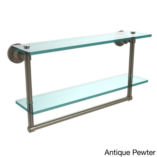 Flash Sale 🛒 Allied Brass Washing Square Collection 22-inch Two Tiered Glass Shelf With Integrated Towel Bar 🛒 9 Flash Sale 🛒 Allied Brass Washing Square Collection 22-inch Two Tiered Glass Shelf With Integrated Towel Bar 🛒 - Image 7