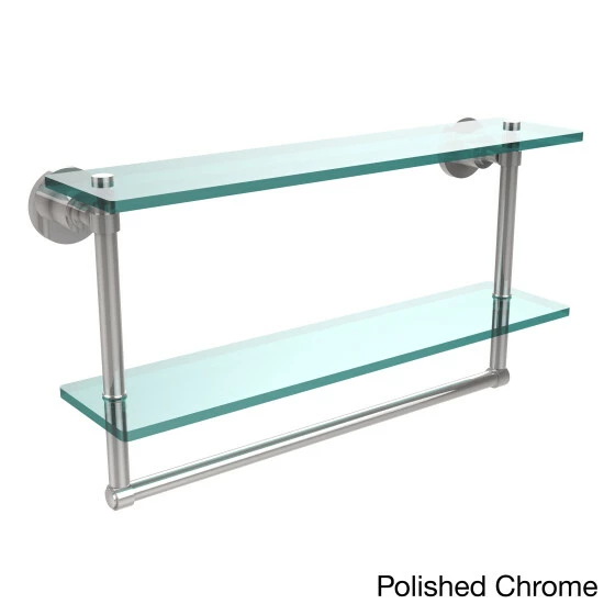Flash Sale 🛒 Allied Brass Washing Square Collection 22-inch Two Tiered Glass Shelf With Integrated Towel Bar 🛒 10 Flash Sale 🛒 Allied Brass Washing Square Collection 22-inch Two Tiered Glass Shelf With Integrated Towel Bar 🛒 - Image 8