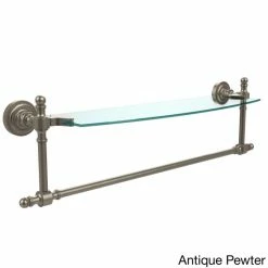 Wholesale 😉 Allied Brass Retro Dot Collection 18-inch Glass Vanity Shelf With Integrated Towel Bar 👍 -Allied Brass Sales unnamed file 7224