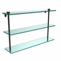 Wholesale 🥰 Allied Brass 22-inch 3-tiered Beveled Glass Shelf 😉