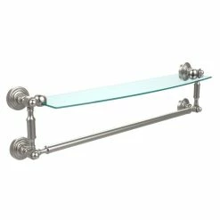 Best Pirce ✔️ Allied Brass Waverly Place Collection 24-inch Glass Vanity Shelf With Integrated Towel Bar 🔥