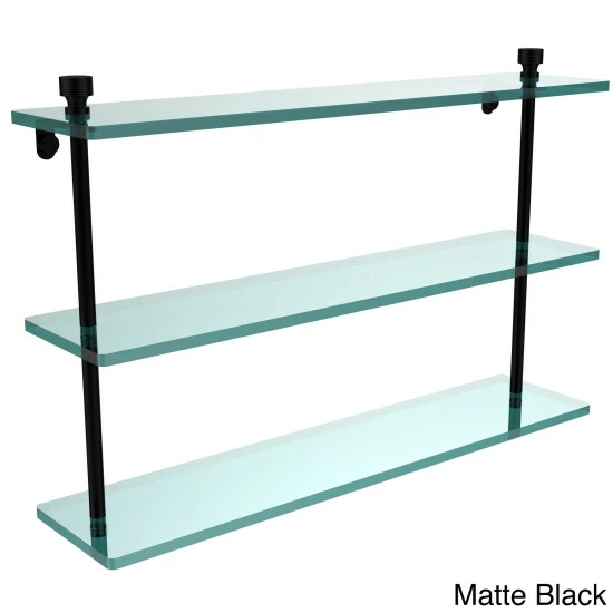 Best Pirce 🛒 Allied Brass Foxtrot Collection 22-inch 3-tiered Glass Shelf 👍 4 Best Pirce 🛒 Allied Brass Foxtrot Collection 22-inch 3-tiered Glass Shelf 👍 - Image 2