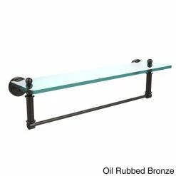 Promo 👍 Allied Brass Waverly Place Collection 22-inch Glass Vanity Shelf And Integrated Towel Bar ⌛ -Allied Brass Sales unnamed file 7293