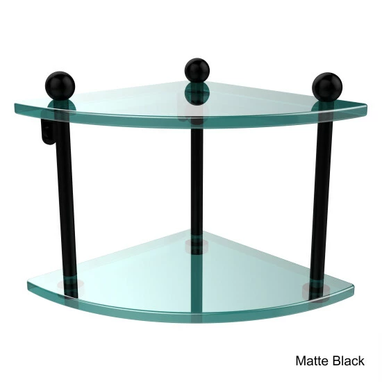 New ๐ Allied Brass Glass Two-tier Corner Shelf - 8" X 8" X 8" ๐ 5 New ๐ Allied Brass Glass Two-tier Corner Shelf - 8" X 8" X 8" ๐ - Image 3