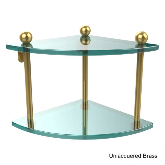 New ๐ Allied Brass Glass Two-tier Corner Shelf - 8" X 8" X 8" ๐ 7 New ๐ Allied Brass Glass Two-tier Corner Shelf - 8" X 8" X 8" ๐ - Image 5