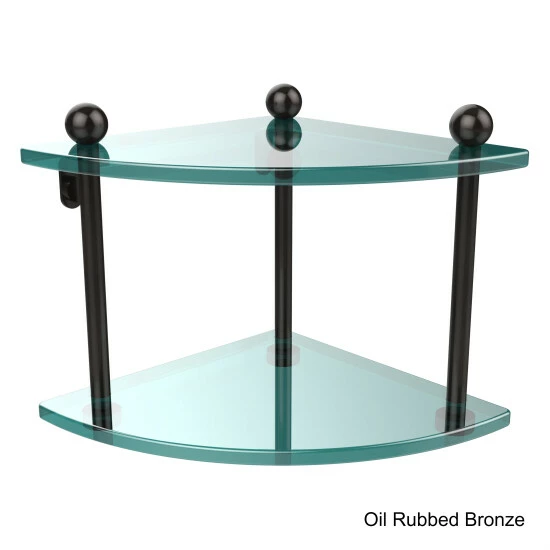 New ๐ Allied Brass Glass Two-tier Corner Shelf - 8" X 8" X 8" ๐ 8 New ๐ Allied Brass Glass Two-tier Corner Shelf - 8" X 8" X 8" ๐ - Image 6