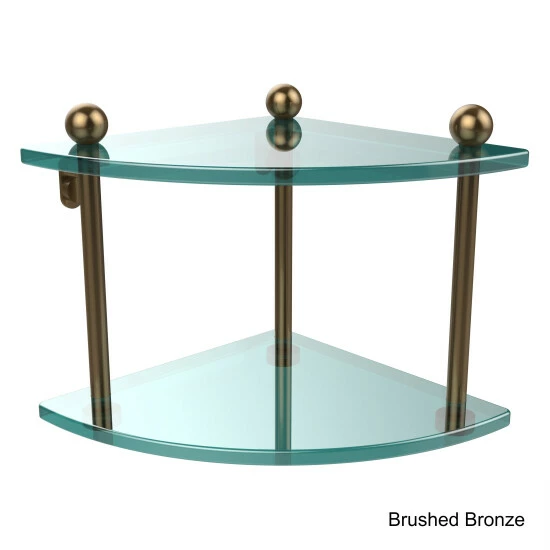 New ๐ Allied Brass Glass Two-tier Corner Shelf - 8" X 8" X 8" ๐ 10 New ๐ Allied Brass Glass Two-tier Corner Shelf - 8" X 8" X 8" ๐ - Image 8