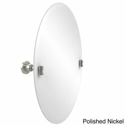 Best deal 🔔 Allied Brass Frameless Oval Tilt Wall Mirror With Beveled Edge, Washington Square Collection - 22"d 🛒