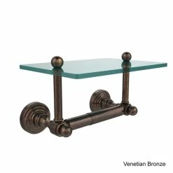 Outlet 🤩 Allied Brass Waverly Place Two Post Toilet Tissue Holder With Glass Shelf 👍 -Allied Brass Sales unnamed file 968