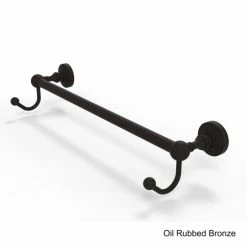 Hot Sale 😉 Allied Brass Waverly Place Collection 24-inch Solid Brass Towel Bar With Integrated Hooks Matte Black 🤩 -Allied Brass Sales unnamed file 983