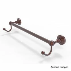 Hot Sale 😉 Allied Brass Waverly Place Collection 24-inch Solid Brass Towel Bar With Integrated Hooks Matte Black 🤩 -Allied Brass Sales unnamed file 984